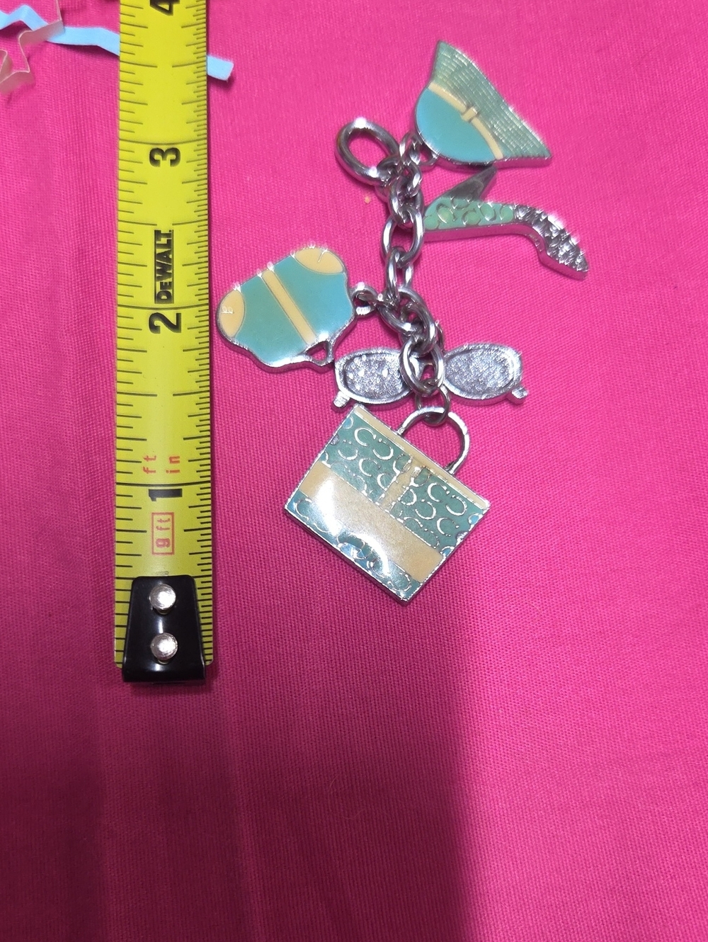 Coach "Tiffany" Colored Keychain/Bag Charm